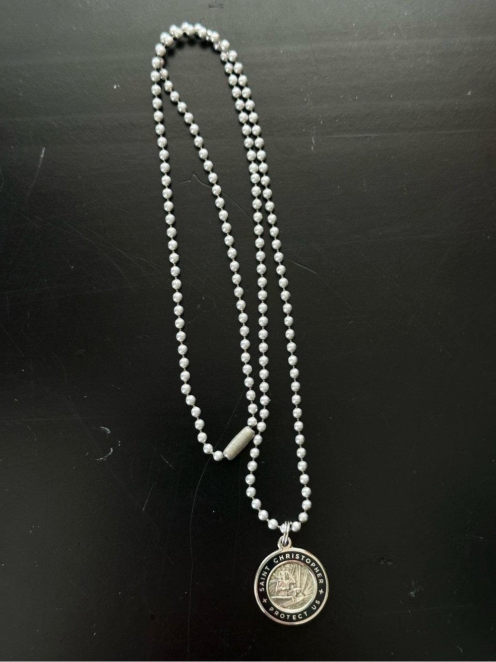 St. Christopher Surf Pendant Necklace